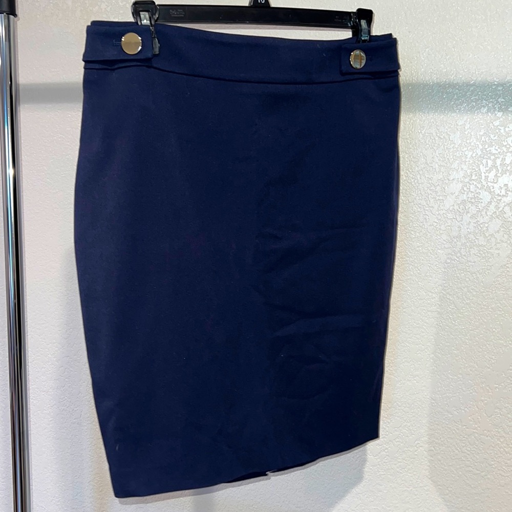 Navy blue pencil skirt